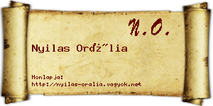 Nyilas Orália névjegykártya
